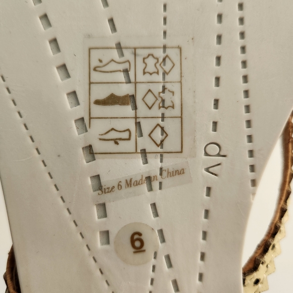 DOLCE VITA Women's Leather Slide on Sandals in Tan & Cream Size 6 NWOT      5006 - Picture 7 of 8